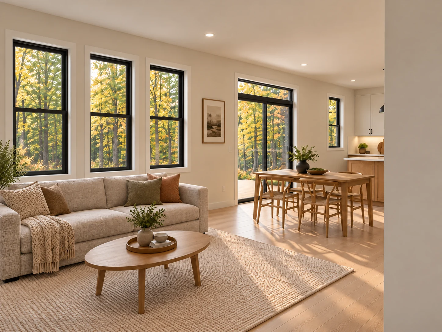 French Coach living room & dining area