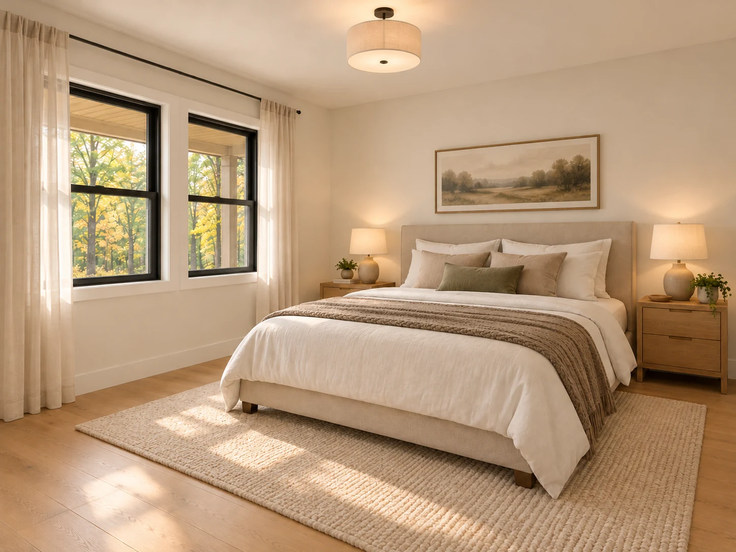 French Coach main-floor primary bedroom