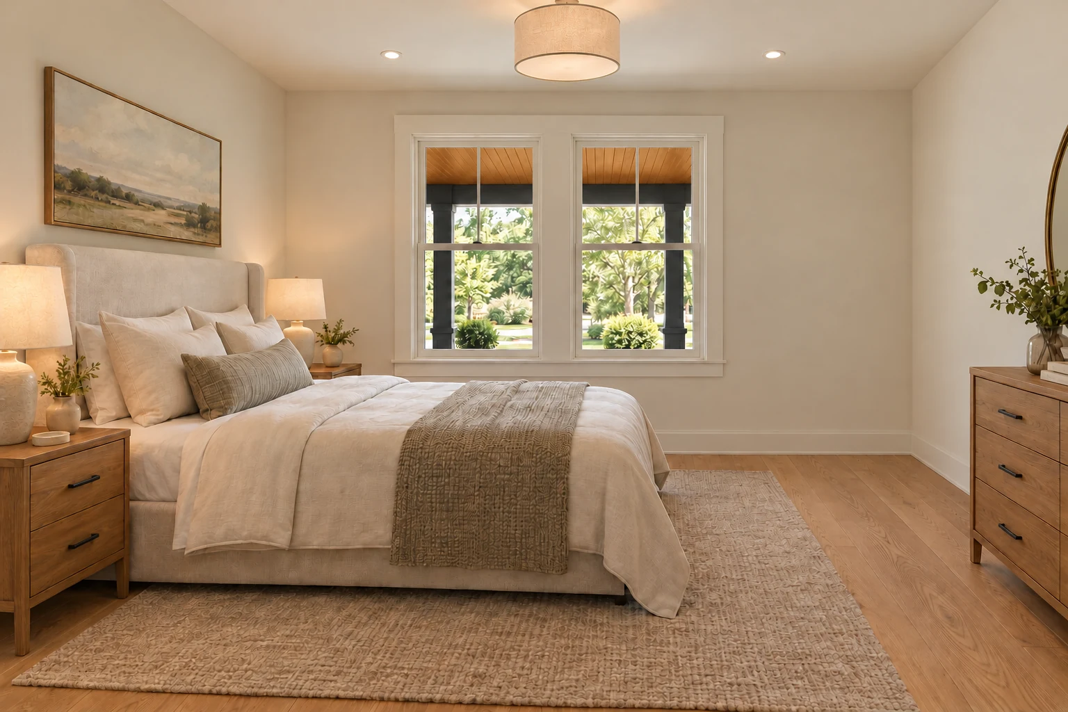 Millstone main-floor primary bedroom